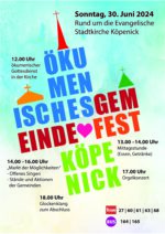 Ökumensiches Gemeindefest in Köpenick am 30.Juni