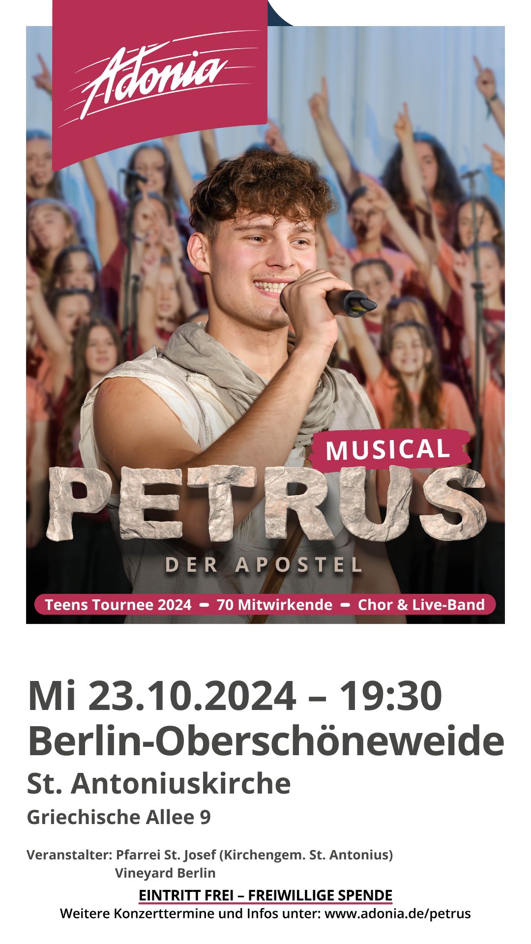 Petrus, der Apostel – Musical in St.Antonius am 23.10.24